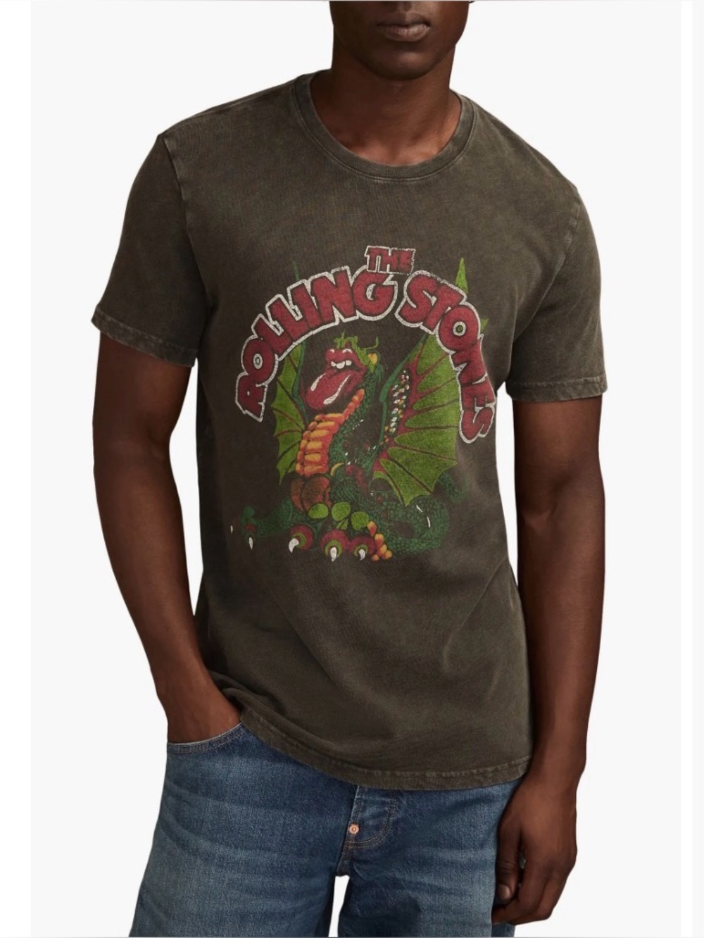 NWT Lucky Brand Rolling Stones Dragon Cotton Graphic men’s T-Shirt